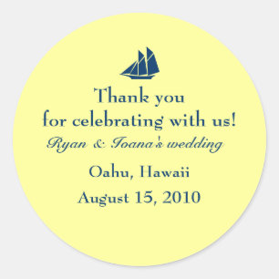 Wedding favour sticker