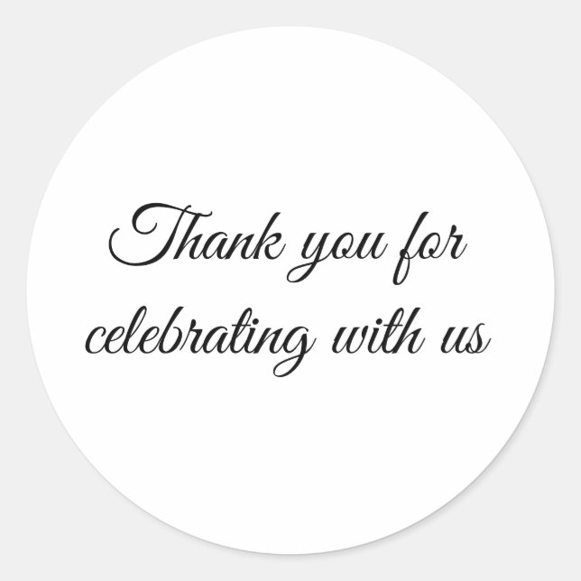 Wedding favour sticker (Devant)