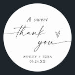 Wedding Favour Sticker | Dessert Favour Sticker<br><div class="desc">These Minimalist Wedding Favour Stickers features modern calligraphy and is perfect to create personalized thank you labels for your shower, wedding or special event! Easily edit most wording to match your style and event! Text and background colours are fully editable —> click the "Edit Using Design Tool" button to edit!...</div>