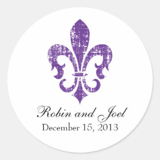 Wedding Favour Sticker | New Orleans | Purple
