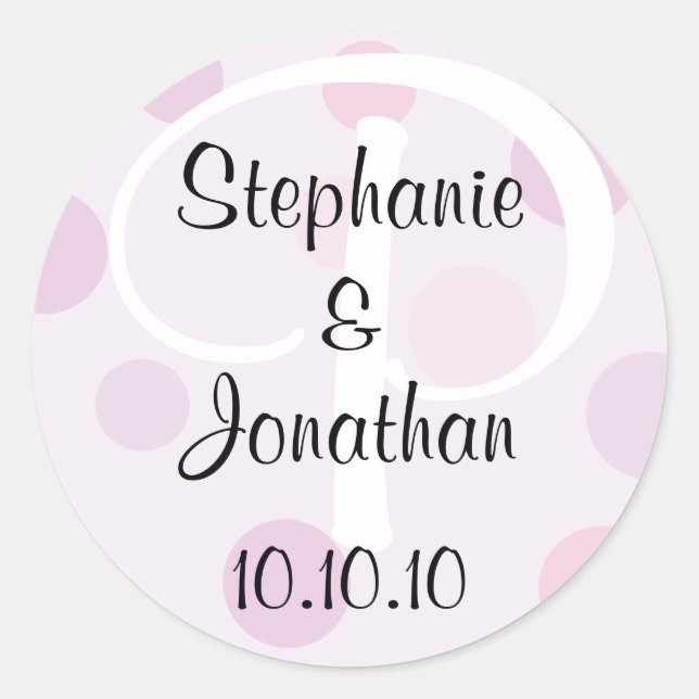 Wedding Favour Stickers (Front)