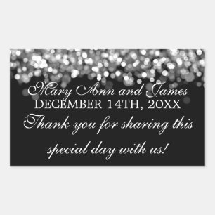 Wedding Favour Tag Magic Silver Lights