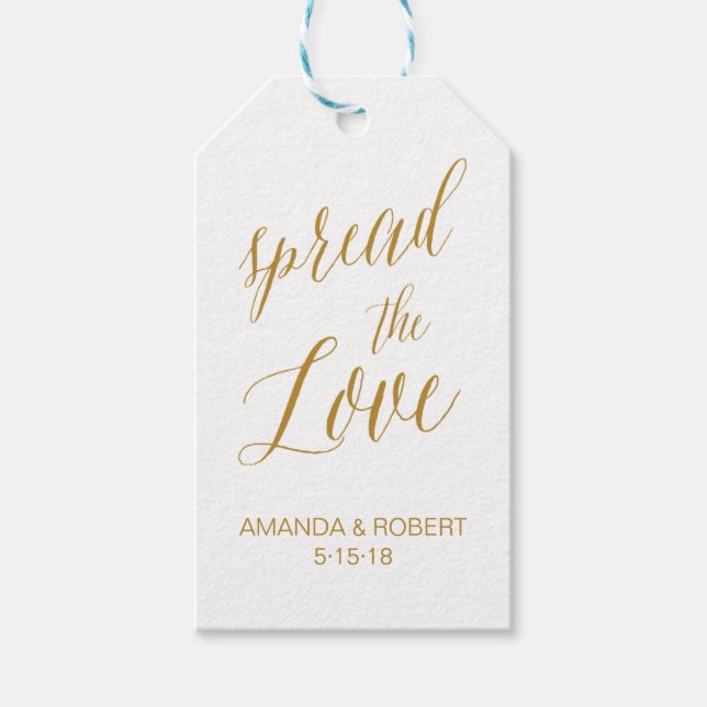 Wedding Favour Tag | Spread the Love (Front)