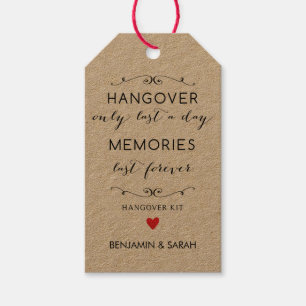 Wedding Favour Tags / Hangover Kit Tags