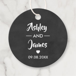 Wedding Favour Tags Personalized with Names