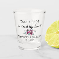 Wedding Favour take a shot we tied the knot Shot G