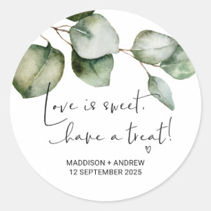 Wedding Favour Thank You From Bride Groom  Favour  Classic Round Sticker