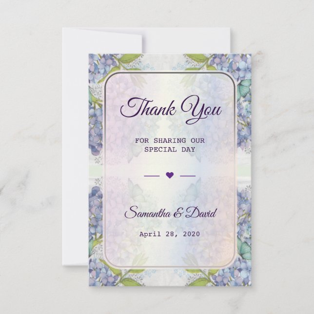 Wedding Favour Thank You Luxury Pastel Floral (Front)