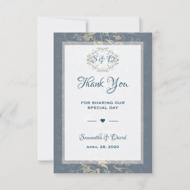 Wedding Favour Thank You Luxury Royal Vintage (Front)