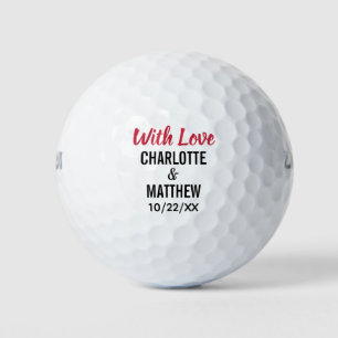 Wedding Favour Thank You With Love Golf Balls
