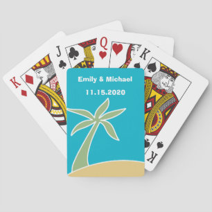 Wedding Favour Tropical Beach Playing Cards