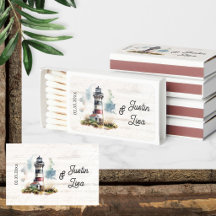 Wedding Favour Watercolor Lighthouse