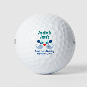 Wedding Favour Whale Tropical Beach Destination Golf Balls
