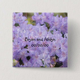 Wedding Favours Bride Groom Name Marriage Date 2 Inch Square Button