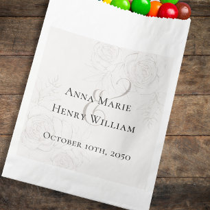 Wedding Favours Candy Simple Minimalist Blush Favour Bag