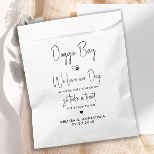Wedding Favours Doggie Personalized Biscuit Bar Pe Favour Bag