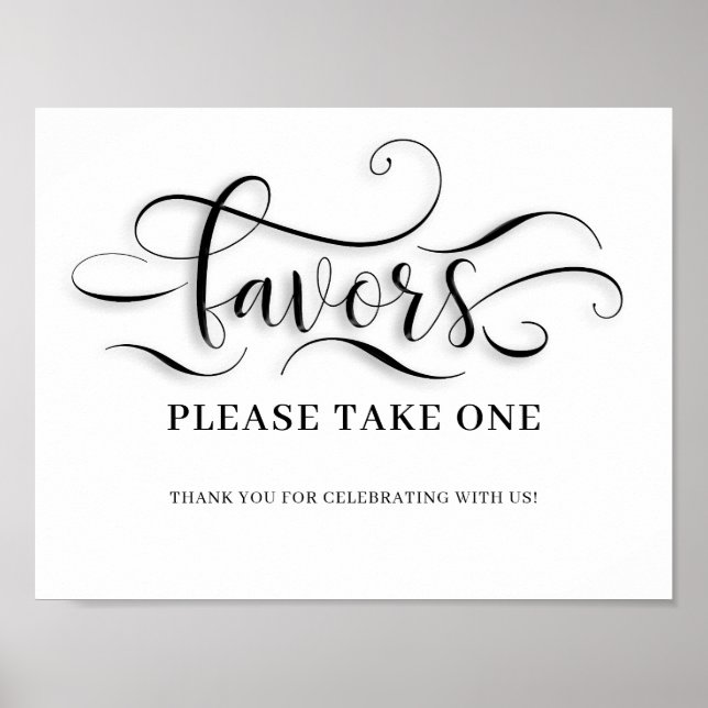 Wedding Favours Sign Please Take One (Front)