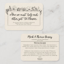 Wedding Favours St. Charles Memorare Holy Card