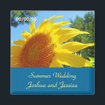 Wedding Favours Summer Weddings Sunflowers Magnet<br><div class="desc">Wedding Favours Summer Weddings Sunflowers Add Wedding Date Bride Groom Name Personalized Thank you for Liking and Sharing the Baslee Troutman Gifts with family and friends. Bookmark this site for great gift ideas all year! I am so grateful and blessed. GETTING A GIFT? COMBINE several products. Calendars, Greeting Cards, Stamps,...</div>