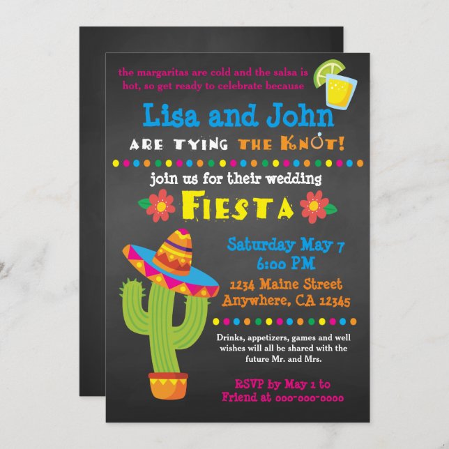 Wedding Fiesta Invitation (Front/Back)