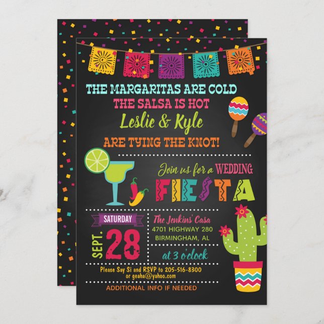 Wedding Fiesta Invitation (Front/Back)