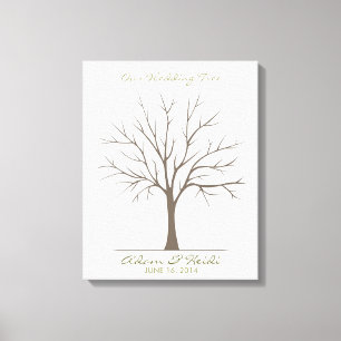 Wedding Fingerprint Tree – Classic Canvas Print
