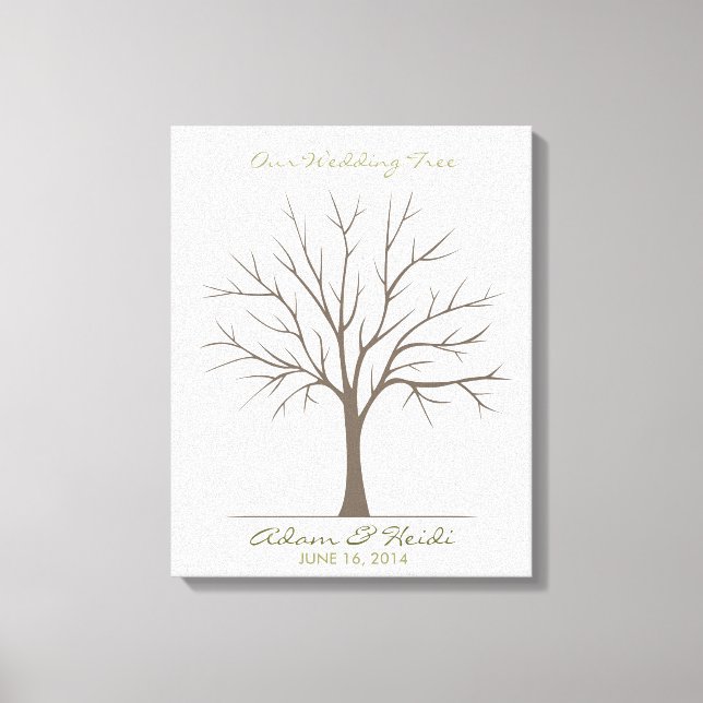 Wedding Fingerprint Tree – Classic Canvas Print (Front)