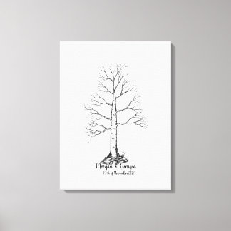 Wedding Fingerprint Tree Guestbook - Canvas