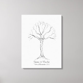 Wedding Fingerprint Tree Guestbook - Canvas