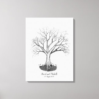 Wedding Fingerprint Tree Guestbook - Canvas