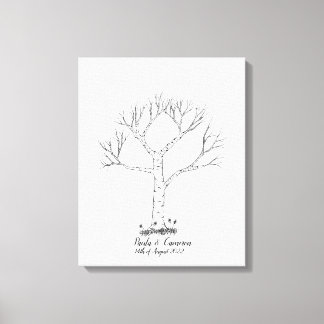 Wedding Fingerprint Tree Guestbook - Canvas