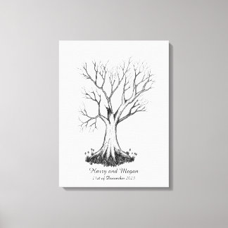 Wedding Fingerprint Tree Guestbook - Canvas