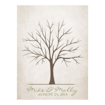 Wedding Fingerprint Tree – Rustic