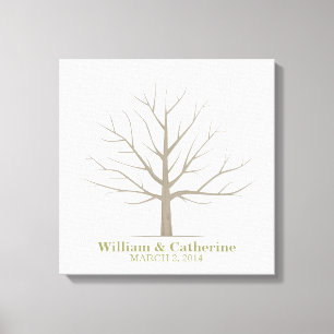 Wedding Fingerprint Tree - Square Canvas