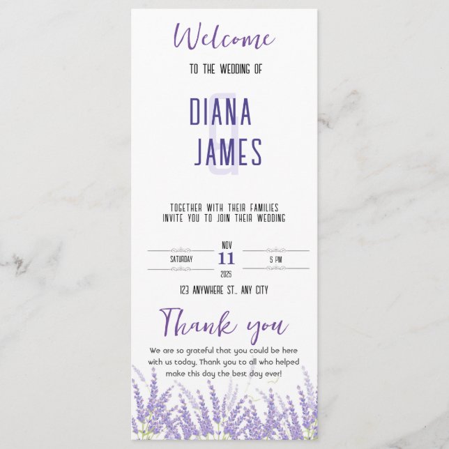 Wedding Flat Program (Front)