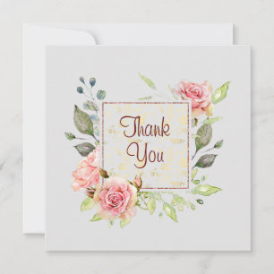Wedding Flat Thank You Card
