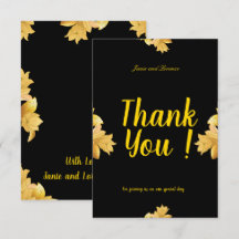 Wedding Flat Thank You Card