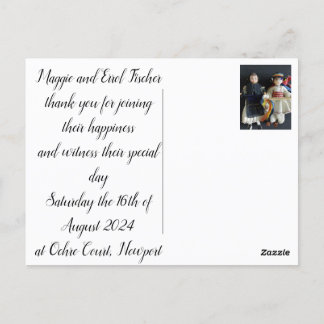 Wedding Flat Thank You Card Romanian National