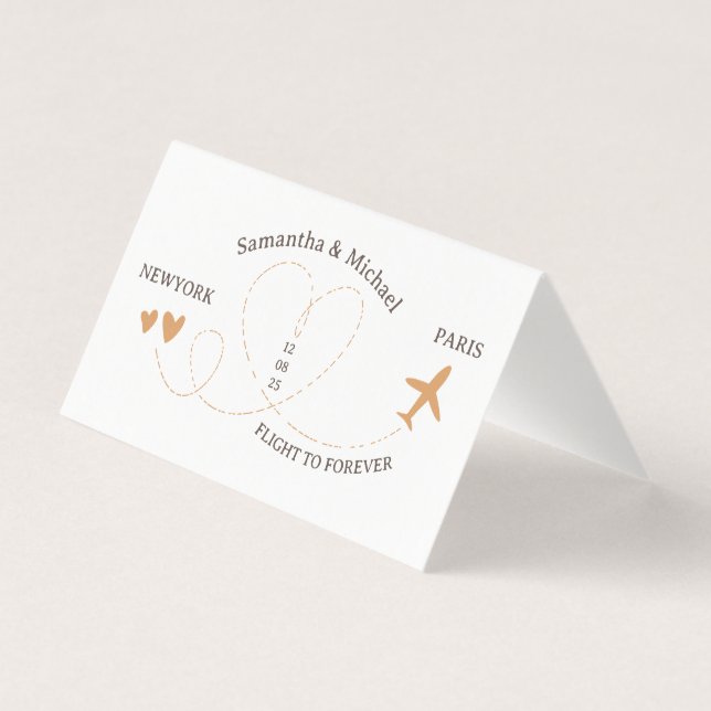 Wedding Flight Travel QR Code Playlist (Back)