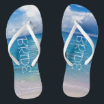 Wedding | Flip Flops | Bride Name |Blue Ocean<br><div class="desc">Wedding | Flip Flops | Bride Name |Blue Ocean</div>