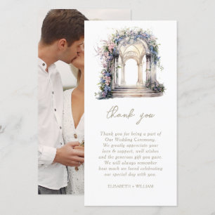 Wedding Floral Arch Photo Thank you Card