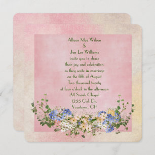 Wedding Floral Bouquet Invitation