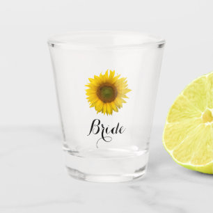 Wedding Floral Bride Shot Glass