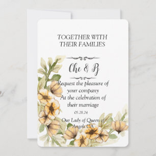 Wedding Floral Card Invitation