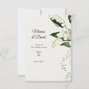 wedding floral Lily classics Card