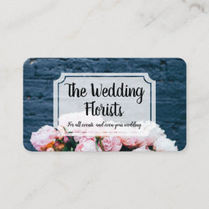 Wedding Florist   Elegant Bouquet of Flowers Business Card