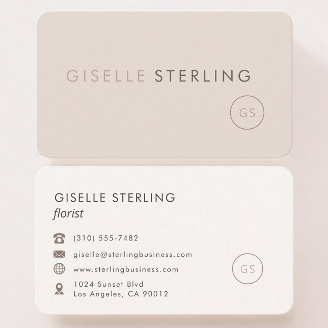 Wedding Florist Feminine Professional Business Card (Creator Uploaded)