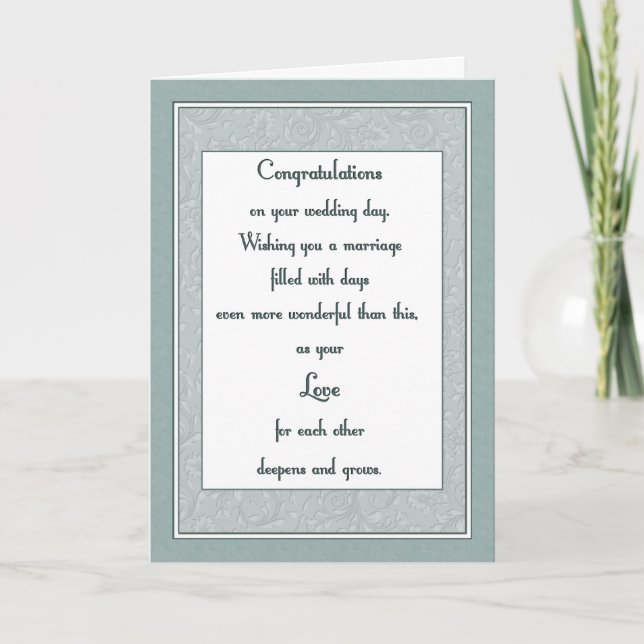 Wedding Flourish Marble Card (Front)