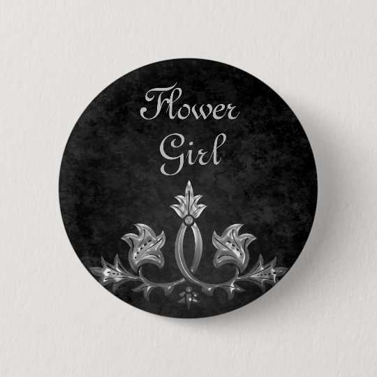 Wedding Flower Girl 2 Inch Round Button