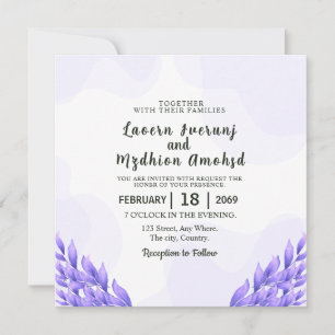 Wedding Flower Invitation Card Design